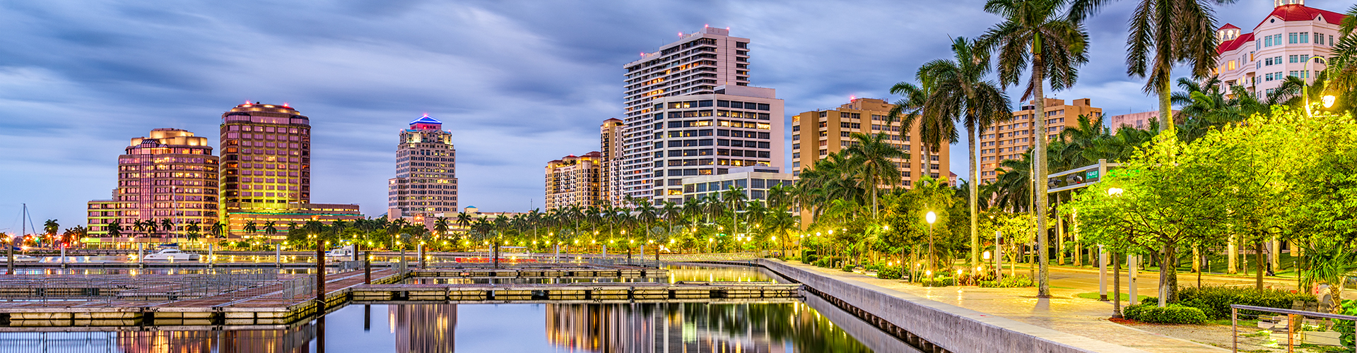 Night View of West Palm Beach Florida